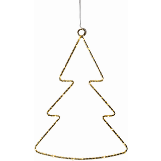 Liva LED juletræ H 30cm Guld