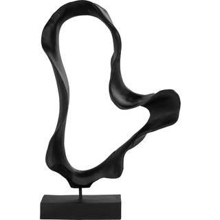 Skulptur i sort teak 20x30x60 cm - 4501175
