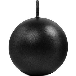 10 stk Metallic kuglelys 6 cm - Sort - Brændetid: 8 timer
