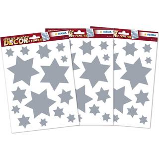 HERMA Set window pictures christmas stars silver