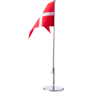 Nordahl Andersen Bordflag m. dåbsmotiver 40 cm krom - KUN LØS FOD