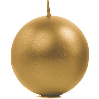 10 stk Metallic kuglelys 6 cm - Guld - Brændetid: 8 timer