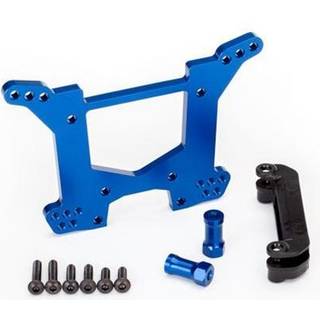 TRX6738X Shock Tower Rear Alu Blue Rustler 4x4