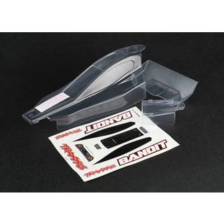 Traxxas - TRX2417 - Body, Bandit (front & rear) (clear, requires painting)/ window, lights, grill decal sheet