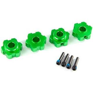 TRX8956G Wheel Hubs Hex Alu Green (4) Maxx
