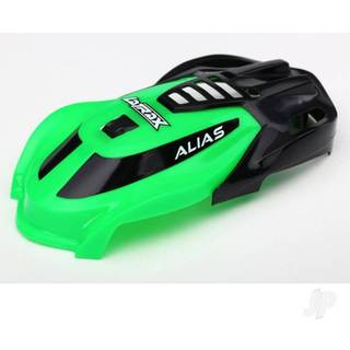 Traxxas 6614 CANOPY, ALIAS, GREEN/ SCREWS