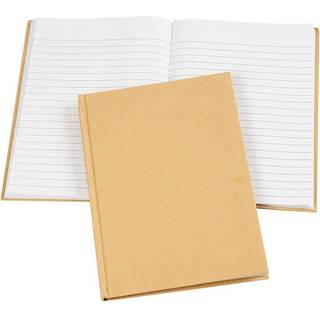 Stilfuld A5 linieret notesbog i brun - 80 sider