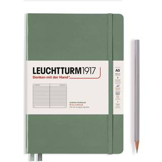 Leuchtturm1917 - Notebook Hardcover Medium A5-251 nummererede sider til skrivning og journalf?ring (Olive Reled)