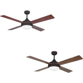 Loftsventilator Icaria L med lysebrun/mahogni