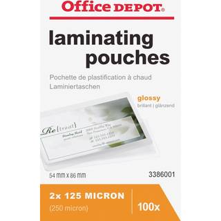 Lamineringslommer 54 x 86 mm. - 125 mic. (varm) 100 stk