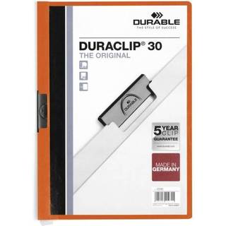 Durable Duraclip klemmappe til 30 ark orange