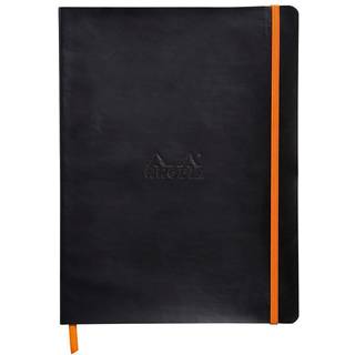 Rhodia Rhodiarama Softcover Notebook - 80 prikker ark - 9 3/4 x 7 1/2 - Black Cover