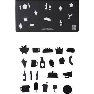 Design Letters Madikoner til Opslagstavle 21 pcs, Sort