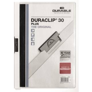 Durable Duraclip 30 plus 310x219x5mm med forside Hvid