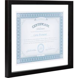 Designovation Gallery Wood Document Frame Set til tilpasselig v?gvisning 8.5x11 sort pakke med 4