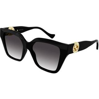 Gucci GG1023S 008 54 Solbriller Kvinder Black - Black - 54mm