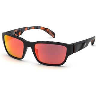 Adidas Sport Mand SP0007 05G Solbriller Injiceret Sort Brun Firkantet Normal Spejl