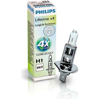 Philips H1 Longlife EcoVision pærer med op til 4x længere levetid (2 stk)