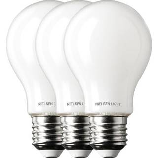 Outlet: Nielsen (3-pak) Dæmpbar Mat E27 LED Pære På 7W i 2700K, Ra90