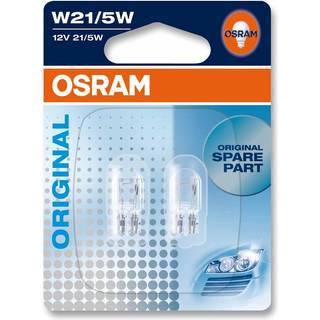 OSRAM ORIGINAL - KILEFODSTYKKE - W21-5W hjælpepære - 2-pakning