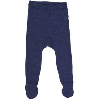 Leggings i råhvid uld-silke med fod