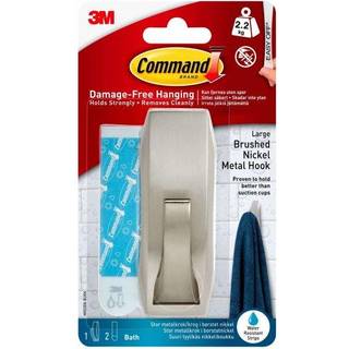 3M Command Stor Metalkrog i Satineret Nikkel