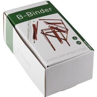 B-binder 80mm med overligger og etiket rød