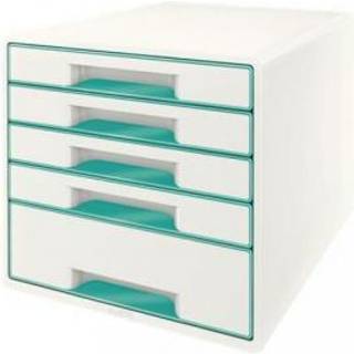 Desk Cube Leitz WOW 5-skuffer hvid-isblå 52142051