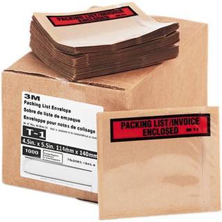 Pakningsliste Konvolutter 5-1/2 """" X4-1/2 """" 1000/BX Clear