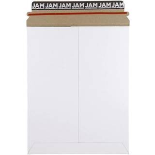 Jampapir opholdsflad foto mailer konvolutter med skræl og forseglingsafslutning - 9 3/4 x 12 1/4 - Hvid - 6 stive mailere/pakke