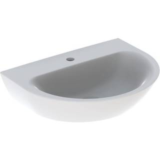Geberit Renova håndvask: B=65cm, T=50cm, Hanehul=Midtpå, Overløb=Uden, Hvid / KeraTect