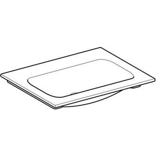 Geberit iCon håndvask til montering på underskab: B=60cm, T=48cm, Hanehul=Uden, Overløb=Uden, Hvid