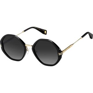 Marc Jacobs Kvinde MJ 1003/S 807/9O Solbriller Acetat Sort Grå Rund Skygge