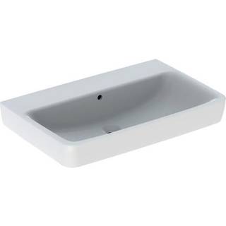 Geberit Renova Plan håndvask: B=75cm, T=48cm, Hanehul=Uden, Overløb=Synlig, Hvid