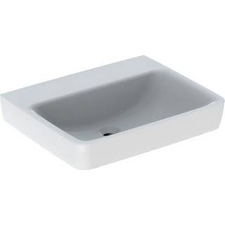 Geberit Renova Plan håndvask til borplademontering: B=60cm, T=48cm, Hanehul=Uden, Overløb=Uden, Hvid