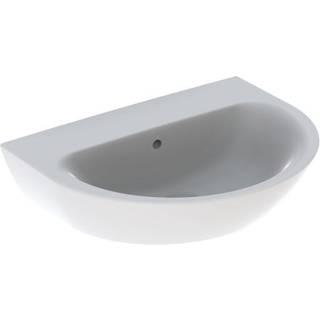 Geberit Renova håndvask: B=65cm, T=50cm, Hanehul=Uden, Overløb=Synlig, Hvid