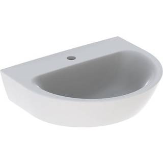 Geberit Renova håndvask: B=55cm, T=45cm, Hanehul=Midtpå, Overløb=Uden, Hvid / KeraTect