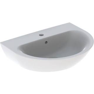 Geberit Renova håndvask: B=65cm, T=50cm, Hanehul=Midtpå, Overløb=Synlig, Hvid