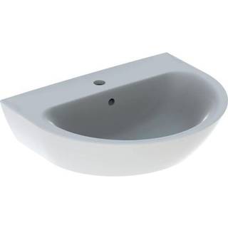 Geberit Renova håndvask: B=60cm, T=48cm, Hanehul=Midtpå, Overløb=Synlig, Hvid / KeraTect