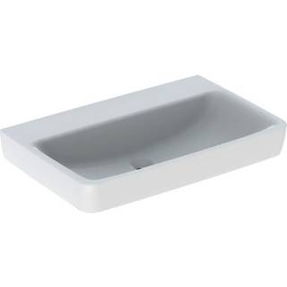 Geberit Renova Plan håndvask: B=75cm, T=48cm, Hanehul=Uden, Overløb=Uden, Hvid