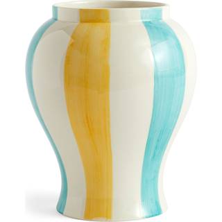 HAY - Sobremesa Stripe Vase L / Green and yellow - Krukker og vaser - Laila Gohar - Grøn,Gul