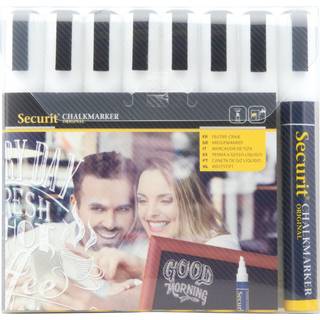 Securit SMA510 Kridtmarker | Hvid | 8 stk.