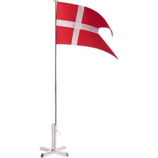 Forsølvet flagstang m. krydsfod 40 cm