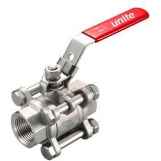 UNITE kuglehane 3-delt muffe/muffe AISI 316 3/4"