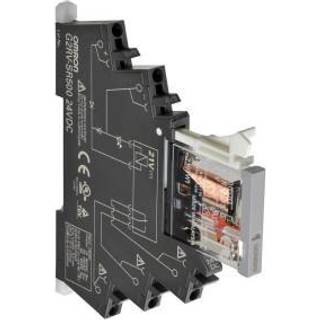 Omron Slimline relay 6mm incl. socket, 1c/o, 6