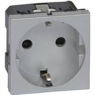 Legrand Schuko stikkontakt alu 2p+j