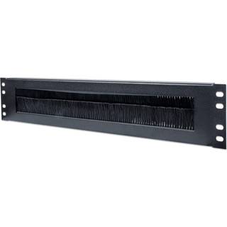 Intellinet 19 Cable Entry Panel, 2U, Brush Insert, Black Rack kabel indgangspanel med børste Sort
