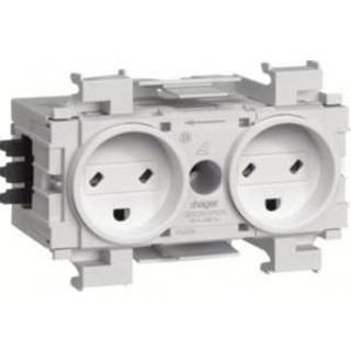 Hager Ecoline 2x edb stikkontakt ral9016