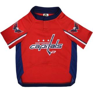 Kæledyrs første NHL Pet Jersey - Washington Capitals Dog Jersey XX -Large. En premium Big Jersey for hunde og katte at ligne den rigtige hockeysp