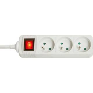 LINDY 3 way Mains Gang Socket with Switch, FR